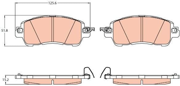 Brake Pad Set, disc brake GDB2122 - image 2