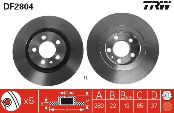 Brake Disc DF2804 - image 3