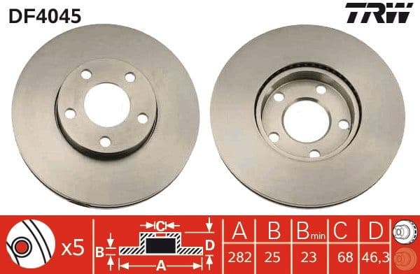 Brake Disc DF4045 - image 3