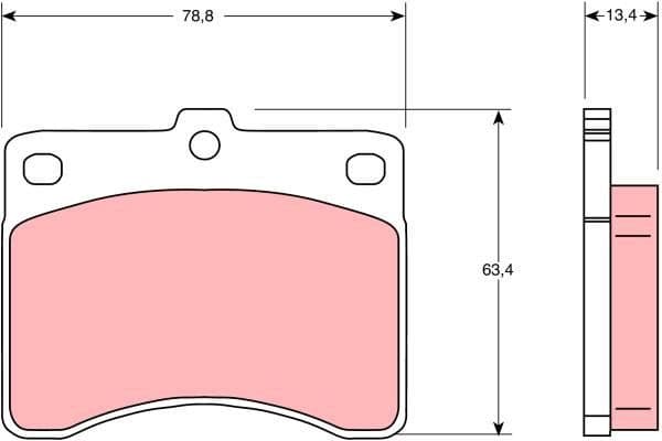 Brake Pad Set, disc brake GDB736 - image 3