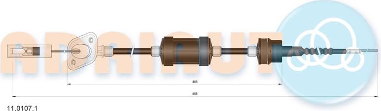 Cable Pull, clutch control 11.0107.1