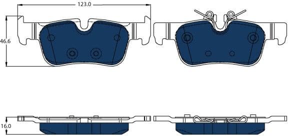 Brake Pad Set, disc brake ELECTRIC BLUE GDB2063BTE - image 2