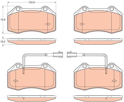 Brake Pad Set, disc brake GDB2045 - image 3