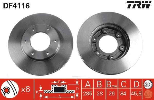 Brake Disc DF4116 - image 3
