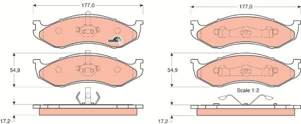 Brake Pad Set, disc brake COTEC GDB1153 - image 3
