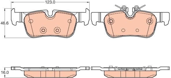 Brake pads rear, Top Quality GDB2063 - image 3