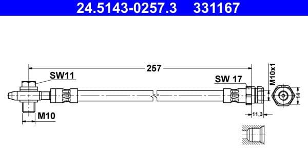 Brake Hose 24.5143-0257.3