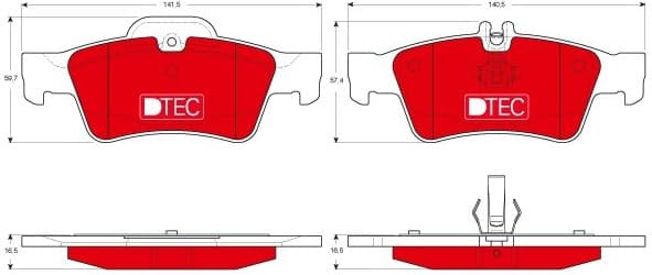 Brake Pad Set, disc brake DTEC COTEC GDB1546DTE - image 2