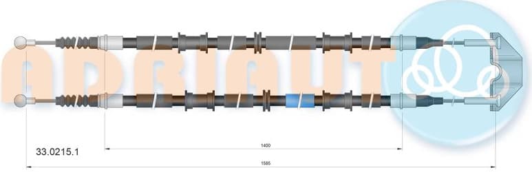 Cable handbrake 33.0215.1 - image 2