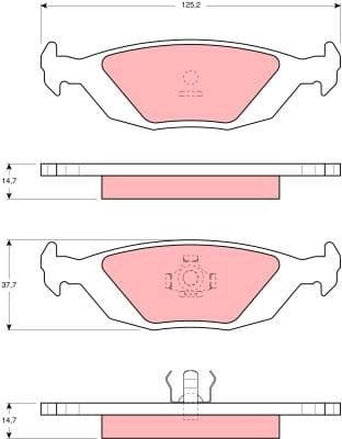 Brake Pad Set, disc brake GDB392 - image 2