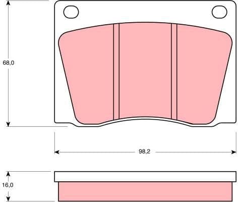 Brake Pad Set, disc brake GDB531 - image 2