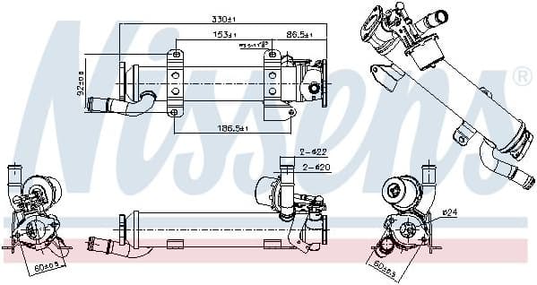 Cooler, exhaust gas recirculation ** FIRST FIT ** 989277