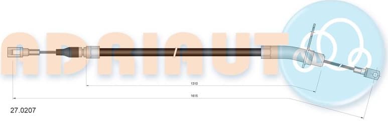 Cable Pull, parking brake 27.0207