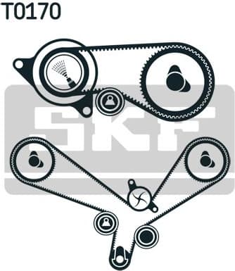 Timing belt kit with water pump SKF VKMC 01952 - image 2