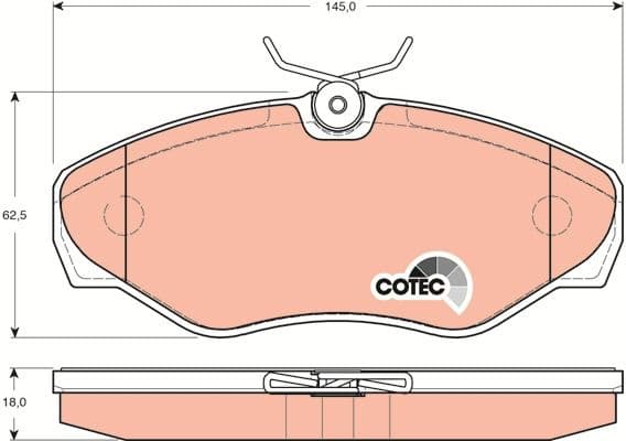 Brake pads front, Top Quality GDB1478 - image 2