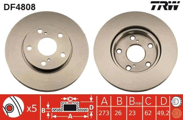 Brake Disc DF4808 - image 2
