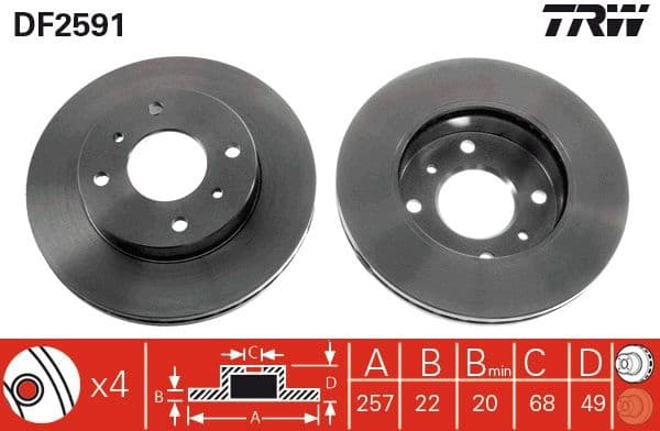 Brake Disc DF2591 - image 3