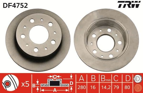 Brake Disc DF4752 - image 2