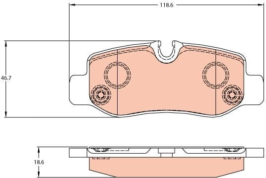 Brake pads rear, Top Quality GDB2102 - image 2