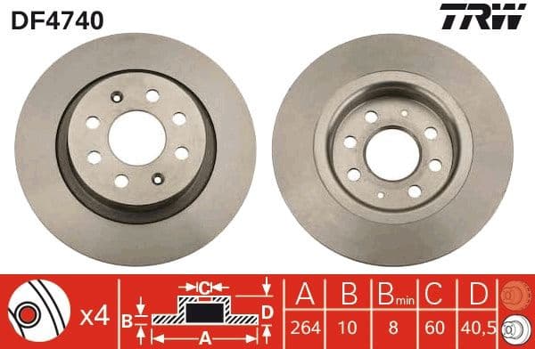 Brake Disc DF4740 - image 2