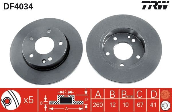 Brake Disc DF4034 - image 3