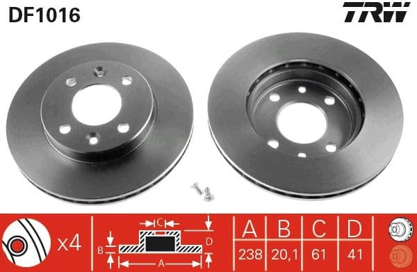 Brake Disc DF1016 - image 3