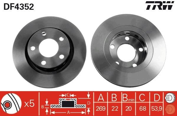 Brake Disc DF4352 - image 2