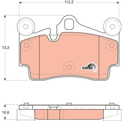 Brake pads rear, Top Quality GDB1653 - image 3