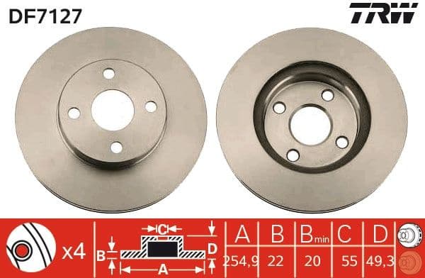 Brake Disc DF7127 - image 2