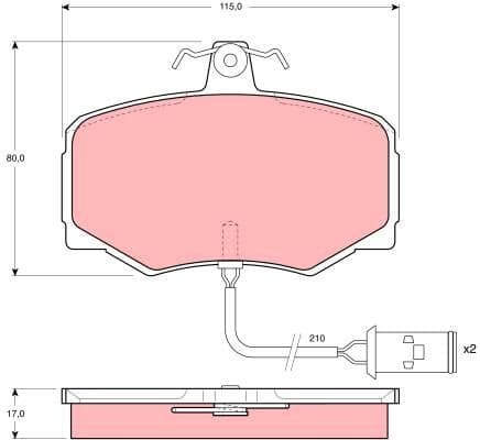 Brake Pad Set, disc brake GDB421 - image 2