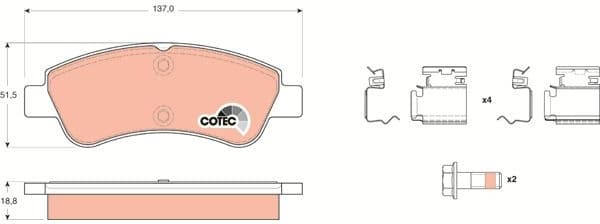 Brake pads front, Top Quality GDB1677 - image 4
