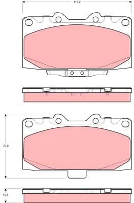 Brake Pad Set, disc brake GDB3307 - image 3