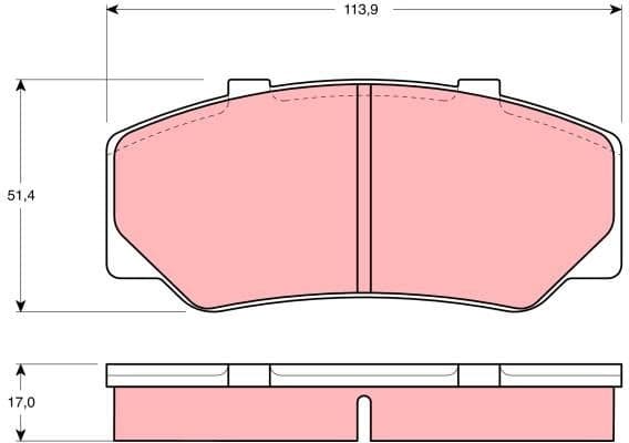 Brake Pad Set, disc brake GDB329 - image 2