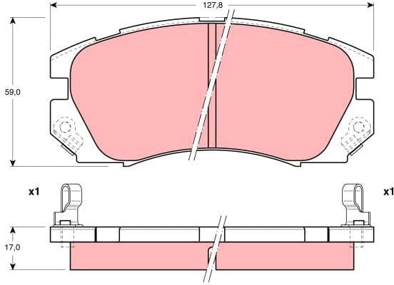 Brake Pad Set, disc brake GDB1179 - image 2