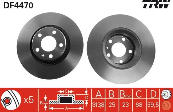 Brake Disc DF4470 - image 3