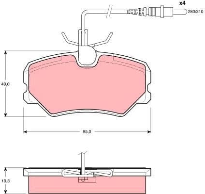 Brake Pad Set, disc brake GDB1039 - image 2