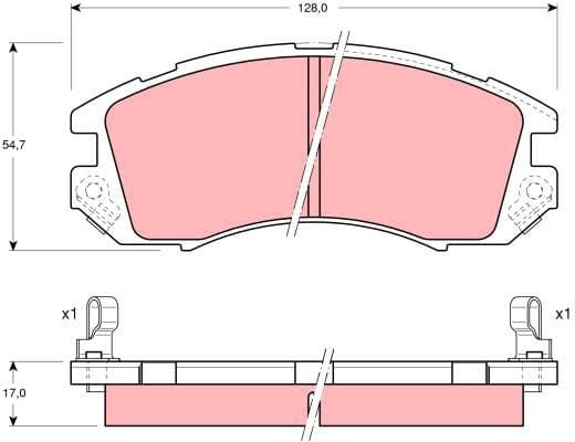 Brake Pad Set, disc brake GDB989 - image 2