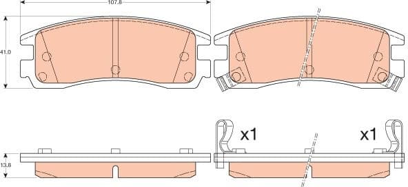 Brake Pad Set, disc brake GDB4098 - image 2