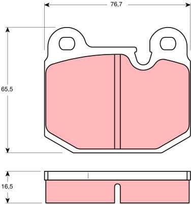 Brake Pad Set, disc brake GDB654 - image 2