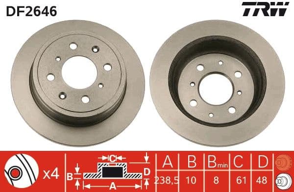 Brake Disc DF2646 - image 3