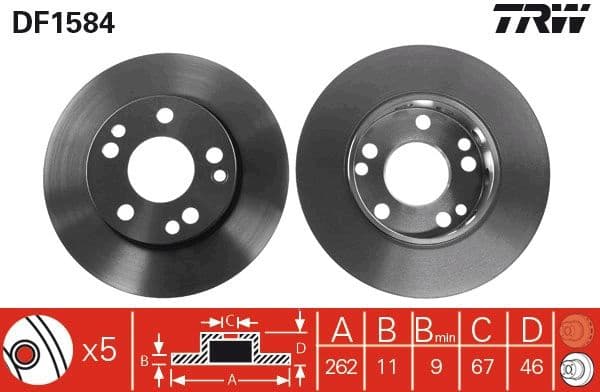 Brake Disc DF1584 - image 3