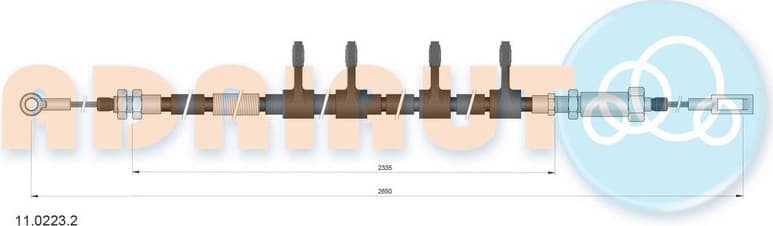 Cable handbrake 11.0223.2 - image 2