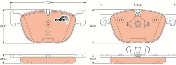 Brake pads front, Top Quality GDB1726 - image 3