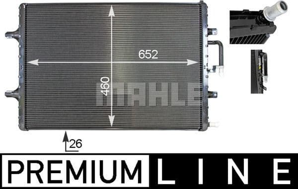 Low Temperature Cooler, charge air cooler BEHR *** PREMIUM LINE *** CIR 2 000P