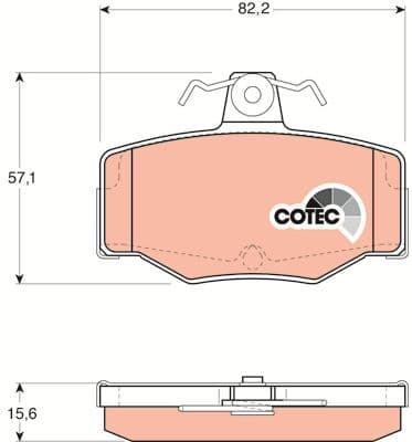 Brake Pad Set, disc brake COTEC GDB3092 - image 3