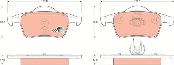 Brake pads rear, Top Quality GDB1389 - image 3