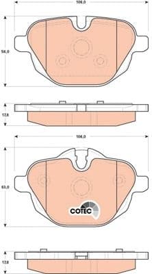 Brake pads rear, Top Quality GDB1840 - image 3