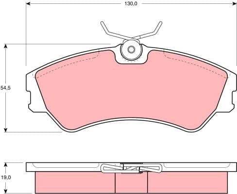 Brake Pad Set, disc brake GDB862 - image 2