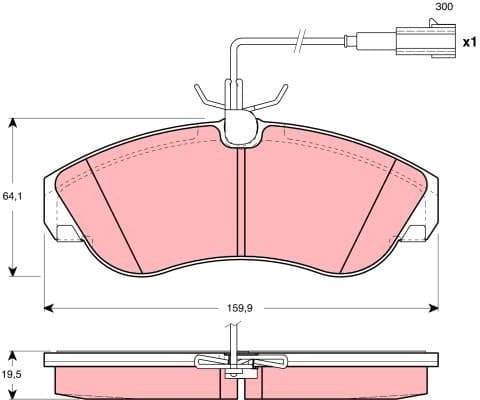 Brake Pad Set, disc brake GDB1426 - image 4