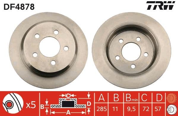 Brake Disc DF4878 - image 3